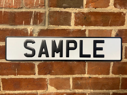 Black & Silver Aluminium Pressed Plates -  12” x 8.5”