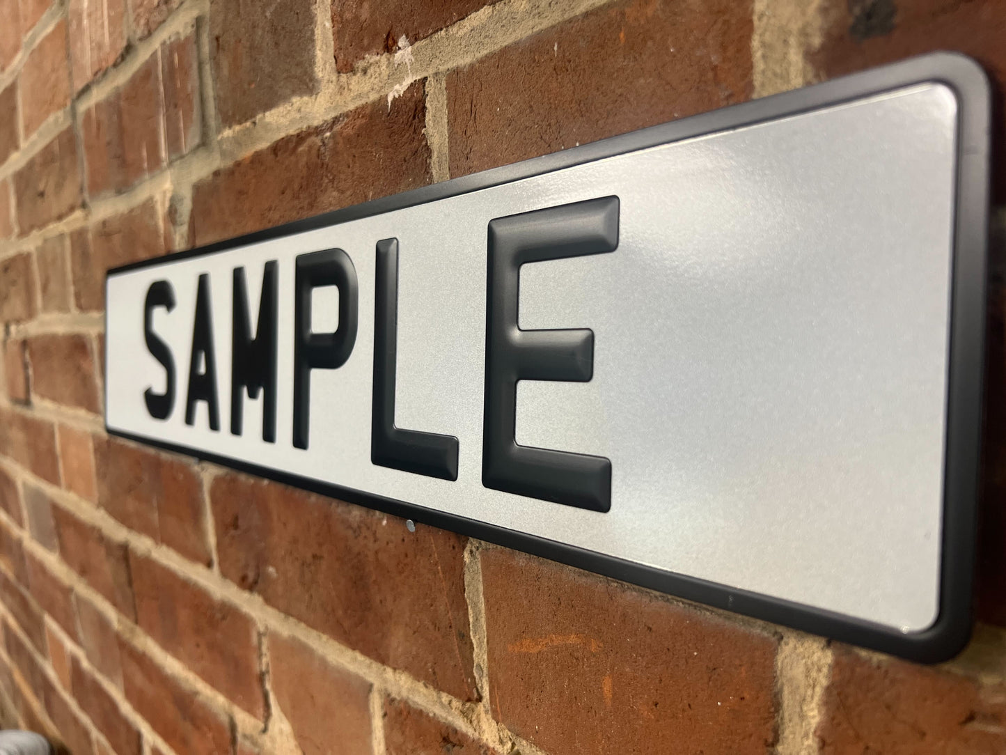 Black & Silver Aluminium Pressed Plates -  12” x 8.5”