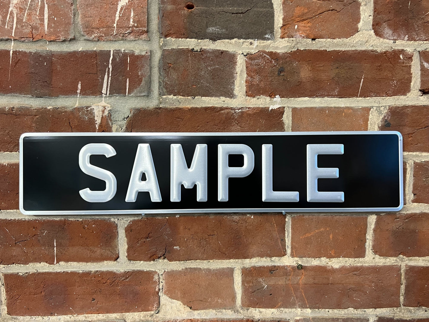 Black & Silver Aluminium Pressed Plates -  12” x 8.5”