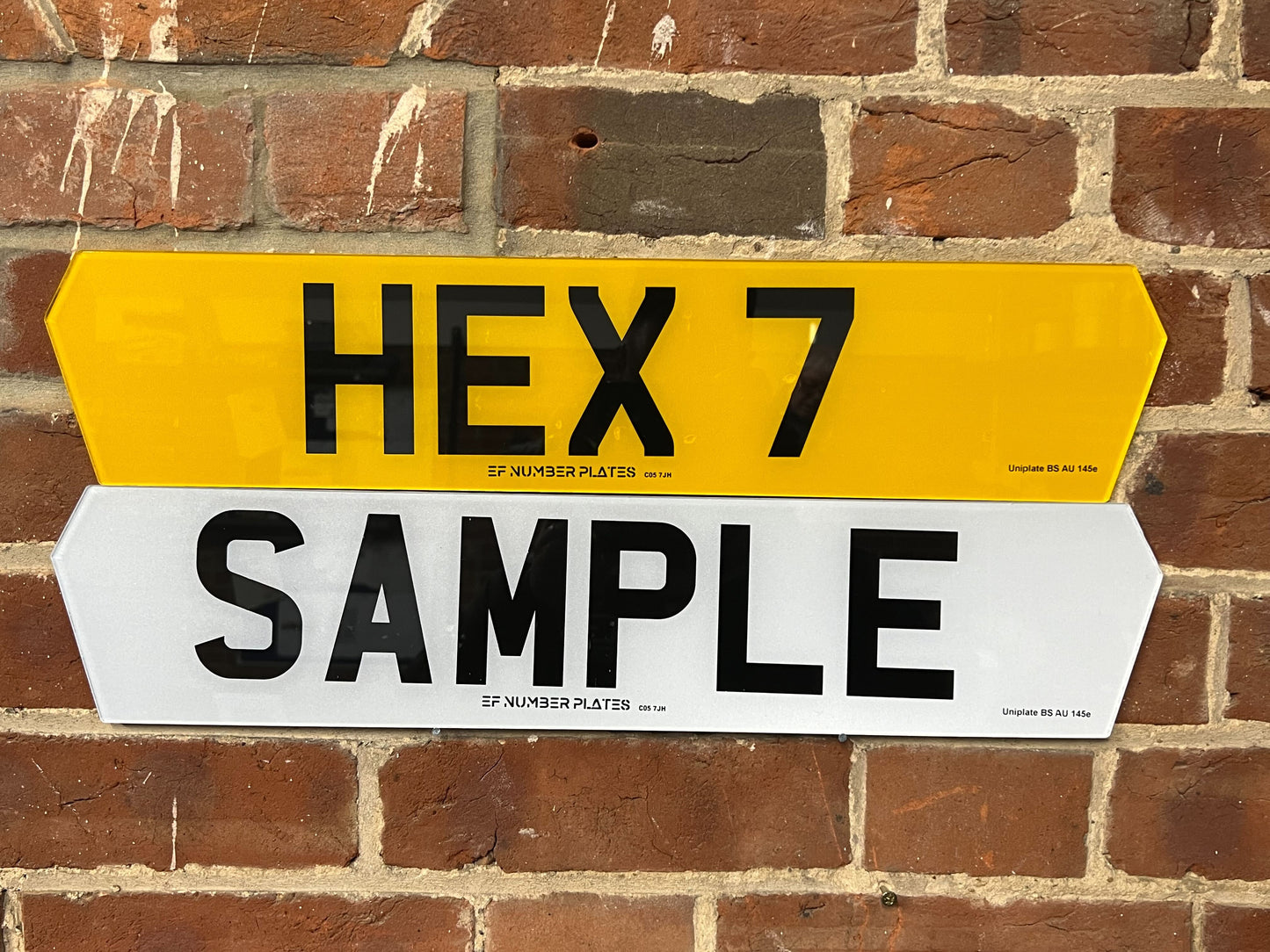 Hex 7 Digit -  Front and Rear