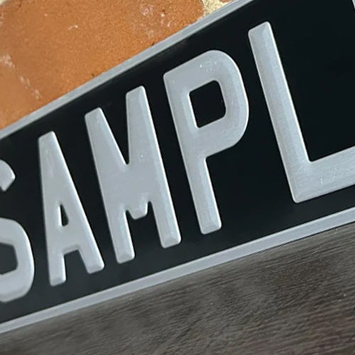 Black & Silver Aluminium Pressed Plates -  12” x 8.5”
