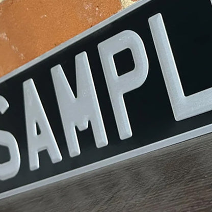 Black & Silver Aluminium Pressed Plates -  12” x 8.5”